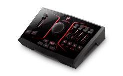 קונסולת פודקאסט USB מיקסר/כרטיס קול עם תאורת LED, אפקטים קוליים וסמפלר M-GAME SOLO