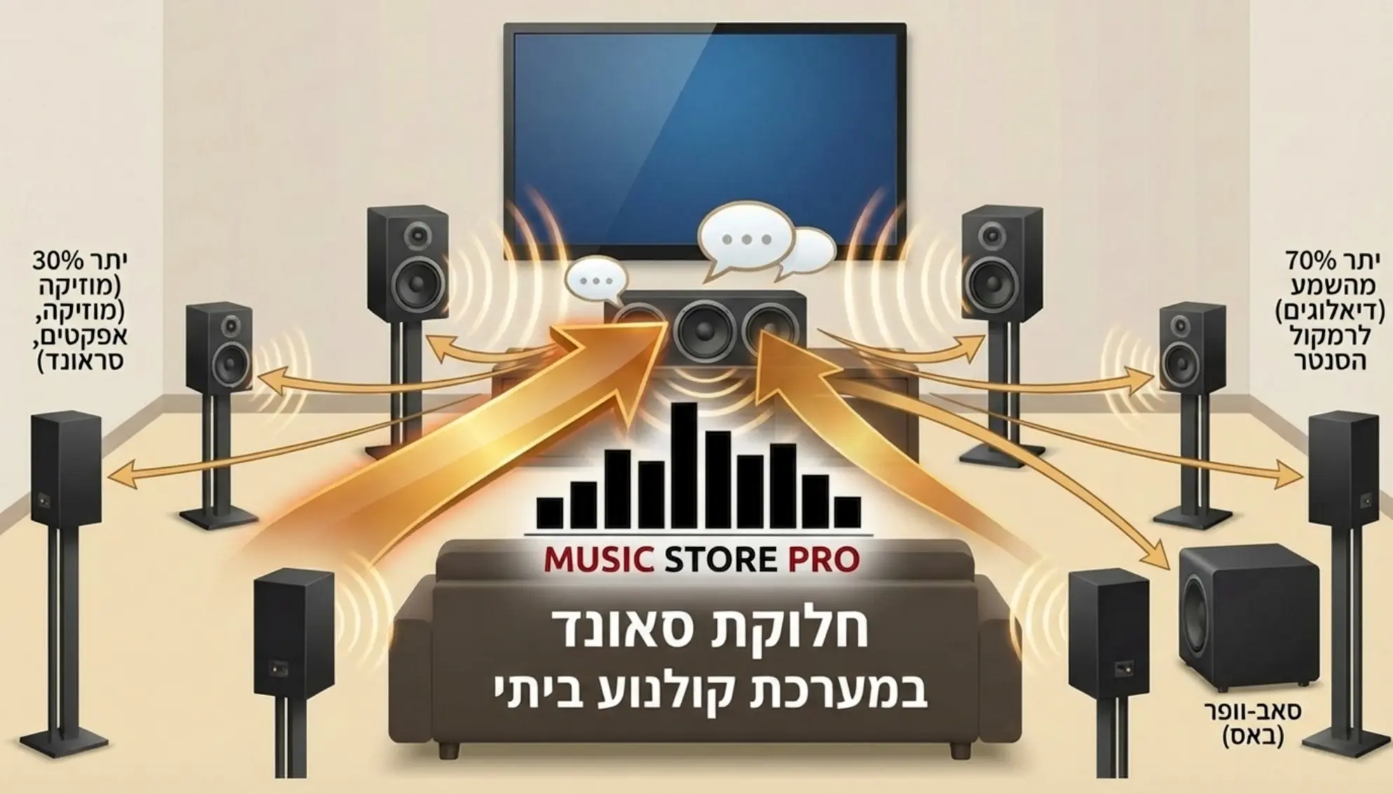 רמקולים לקולנוע ביתי: למה הסנטר הוא הרמקול החשוב ביותר?